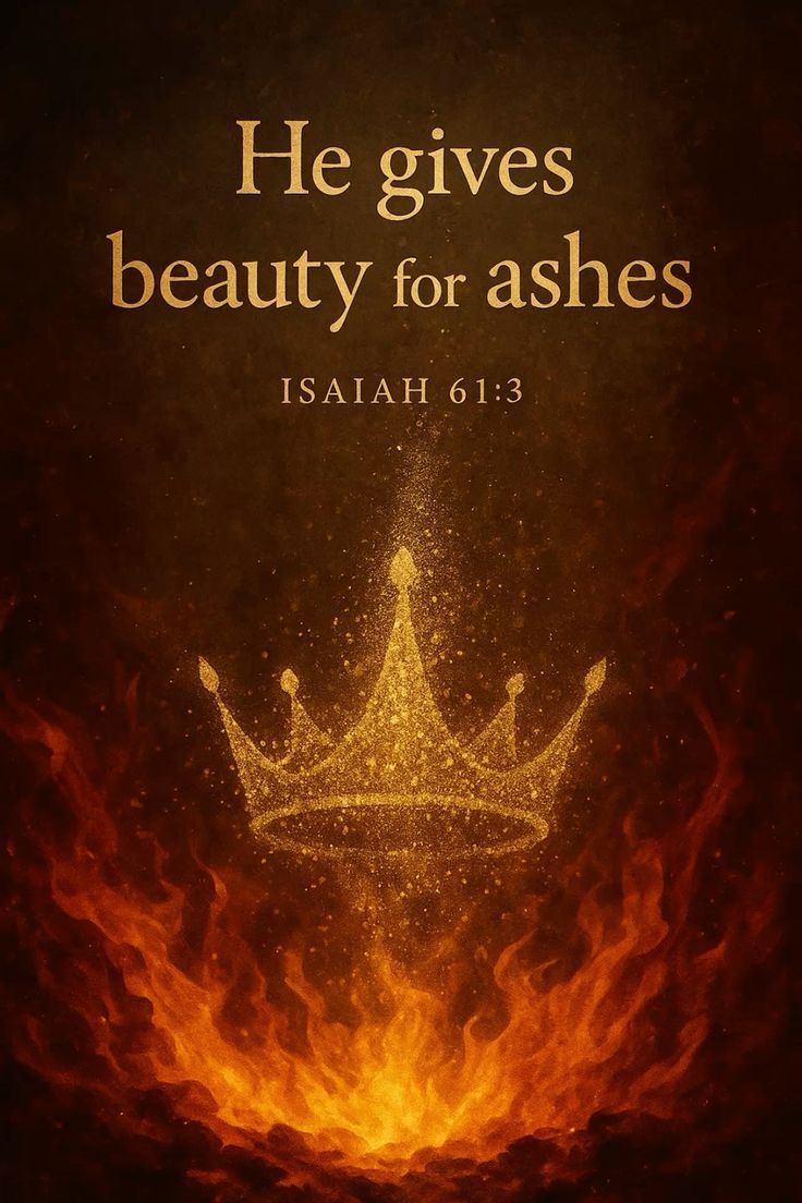 He gives beauty for ashes — Isaiah 61:3